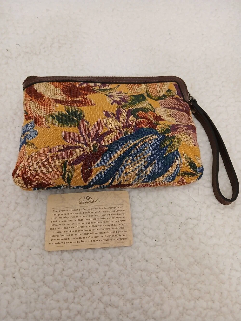 Patricia Nash Floral Woven Tapestry Cassini NWOT